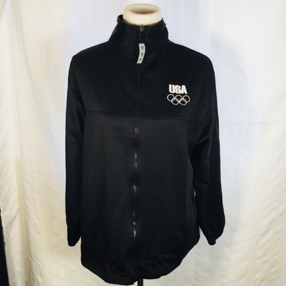Women’s‎ USA Olympic Black Lightweight Jacket Sz-L